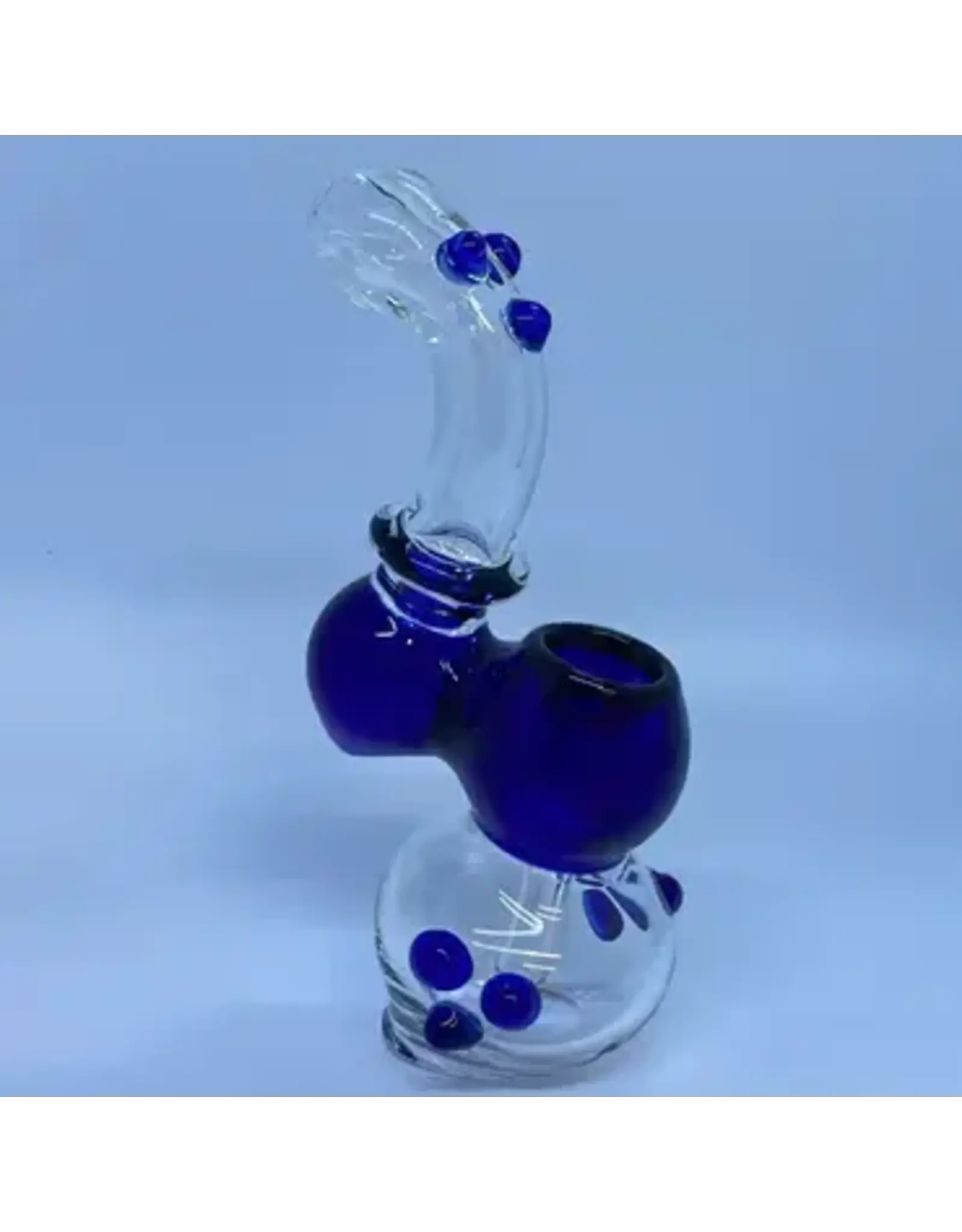 Smokerz Glass SMKZ      6" Clear Tube Color Joint Bubbler      B166