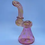 Smokerz Glass SMKZ                     7.5" Gold Fumed Silver Dots Bubbler            GA24