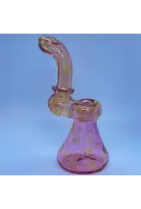 Smokerz Glass SMKZ                     7.5" Gold Fumed Silver Dots Bubbler            GA24