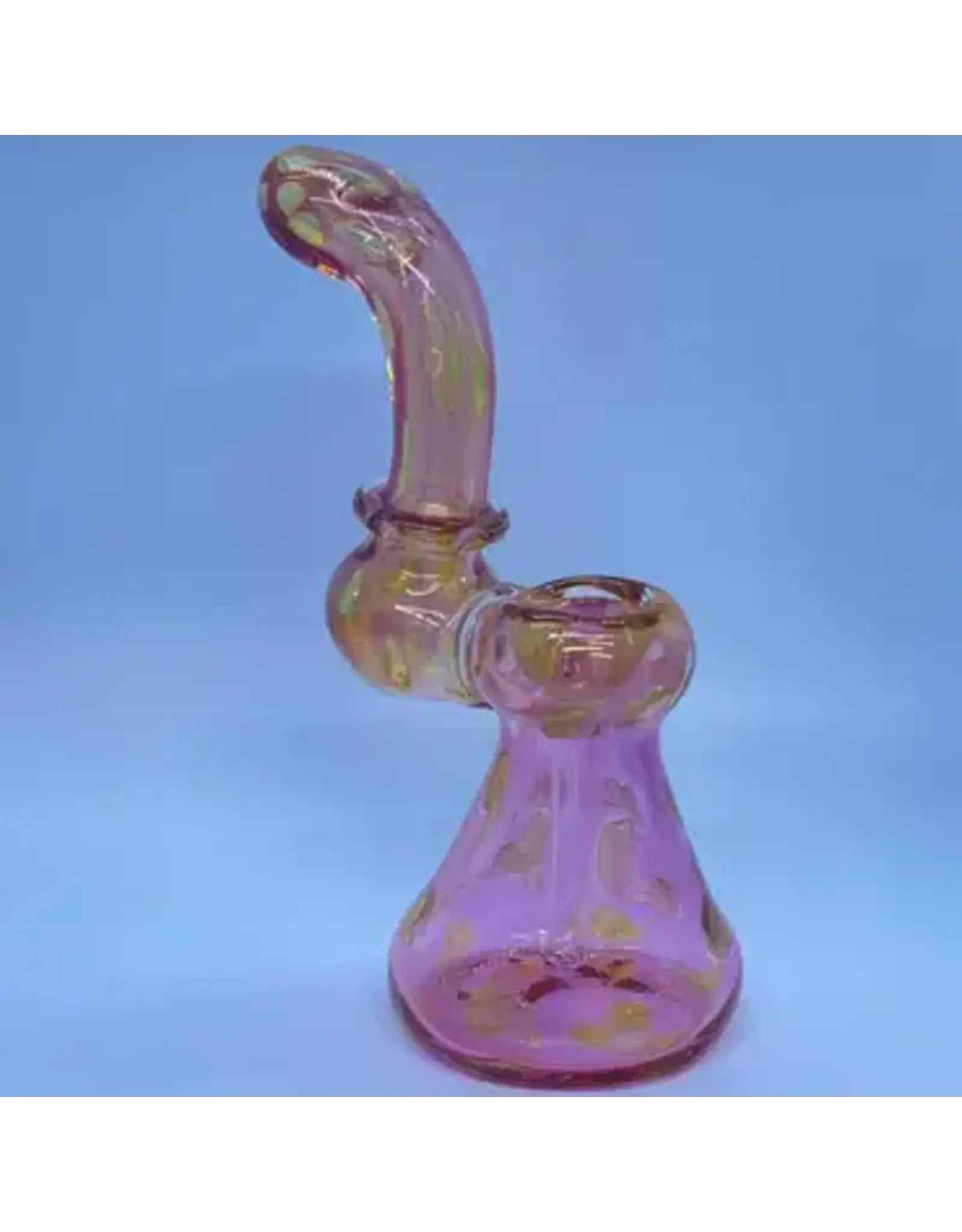 Smokerz Glass SMKZ                     7.5" Gold Fumed Silver Dots Bubbler            GA24