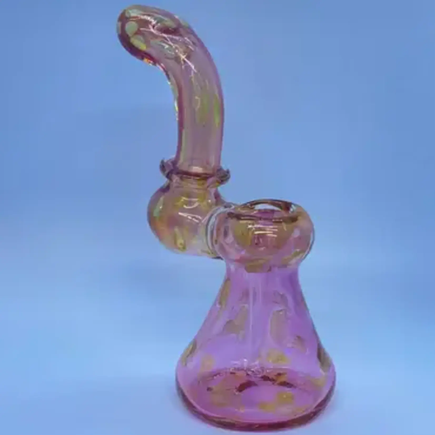 Smokerz Glass SMKZ                     7.5" Gold Fumed Silver Dots Bubbler            GA24