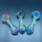 Smokerz Glass SMKZ      4" Frit Head Mouth Spiral Line       R106