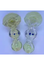 Smokerz Glass 4" Round Neon Swirl Head Mouth