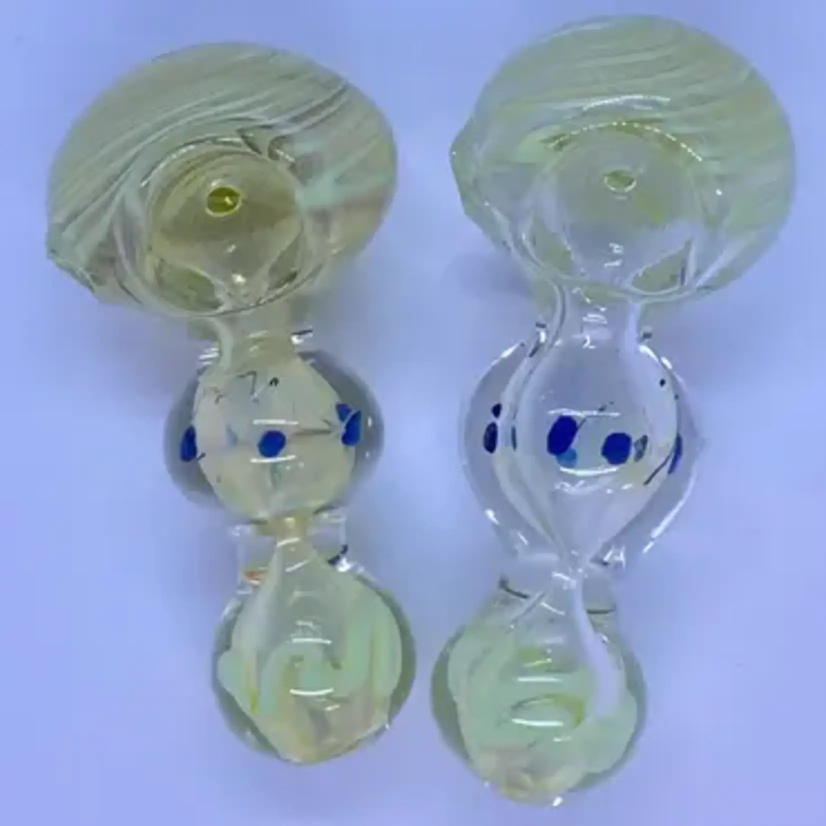 Smokerz Glass 4" Round Neon Swirl Head Mouth