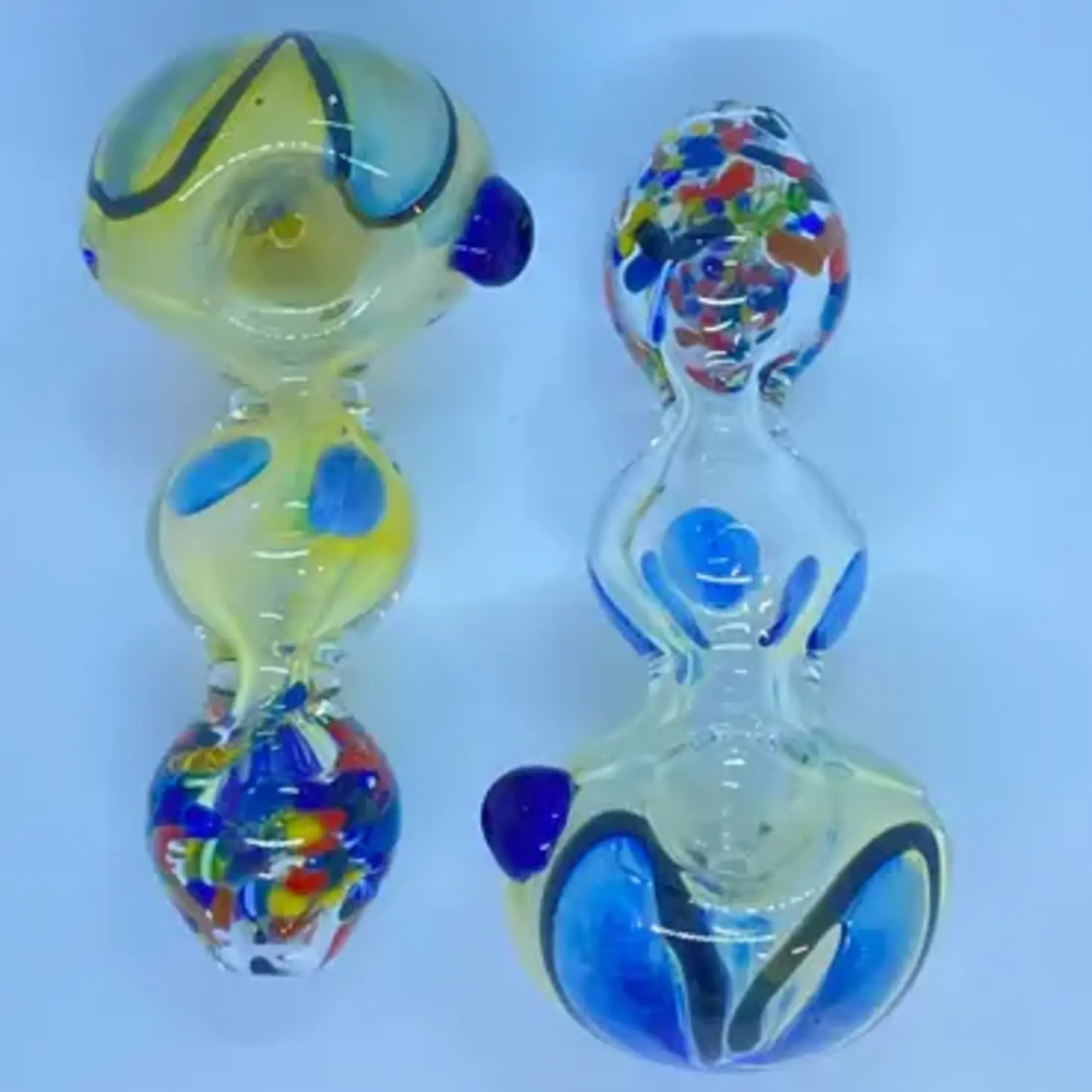 Smokerz Glass 4" Slim Flower Head Round Dot Belly
