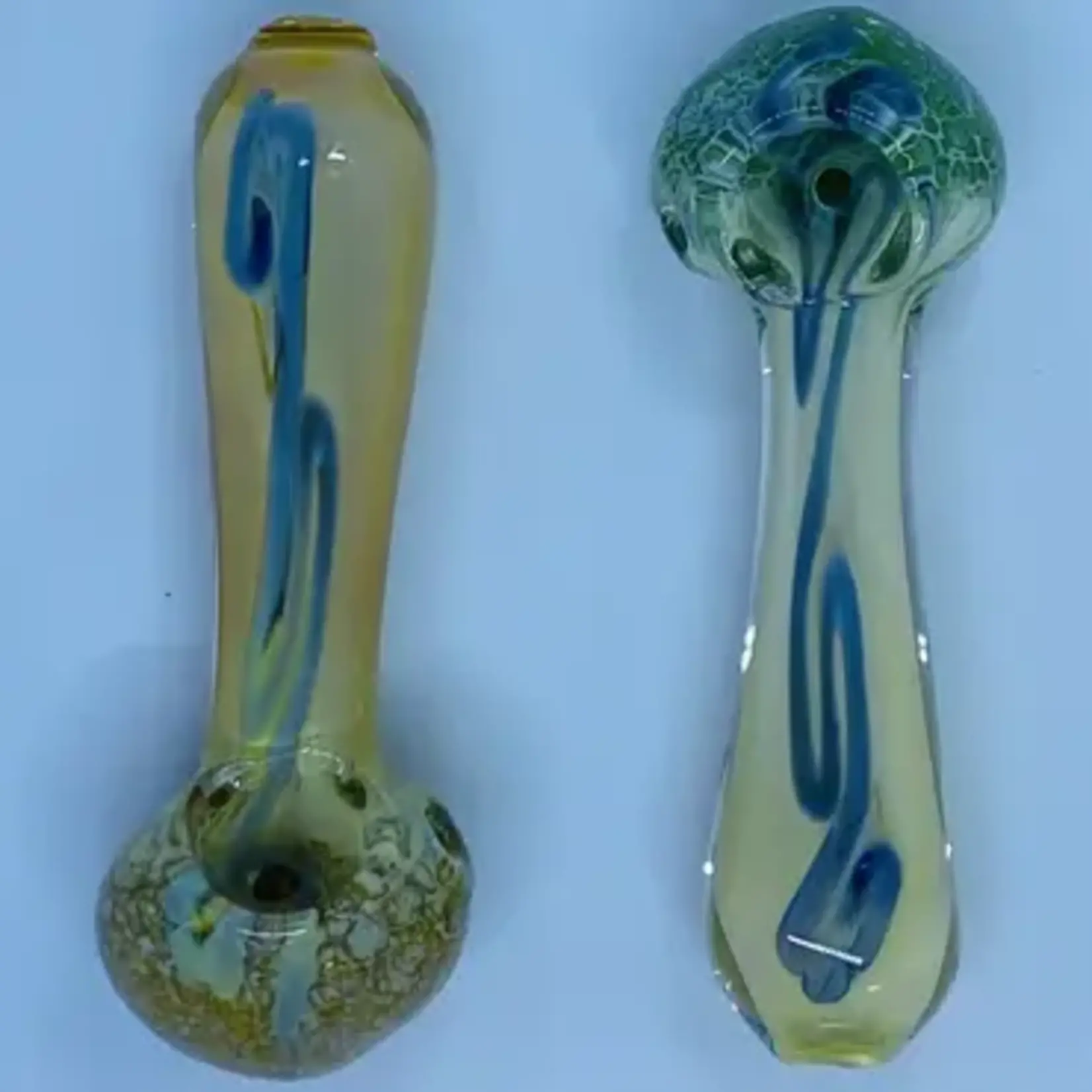 Smokerz Glass 4" Slim Frit Head Silver Fume Slyme Line
