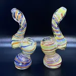 Smokerz Glass SMKZ         4" Spiral Color X Mini Bubbler    NP63