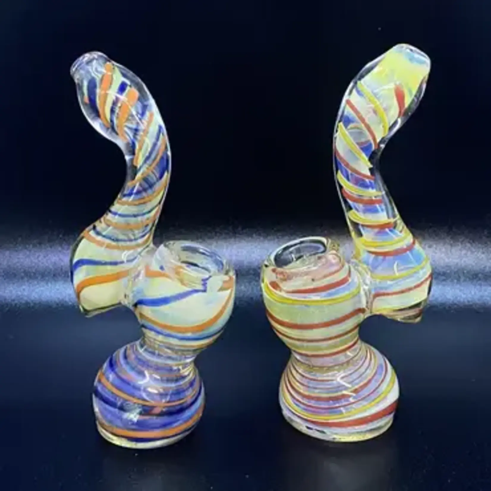 Smokerz Glass SMKZ         4" Spiral Color X Mini Bubbler    NP63