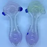 Smokerz Glass 4.5" Clear Tube Neon Frit and Lines