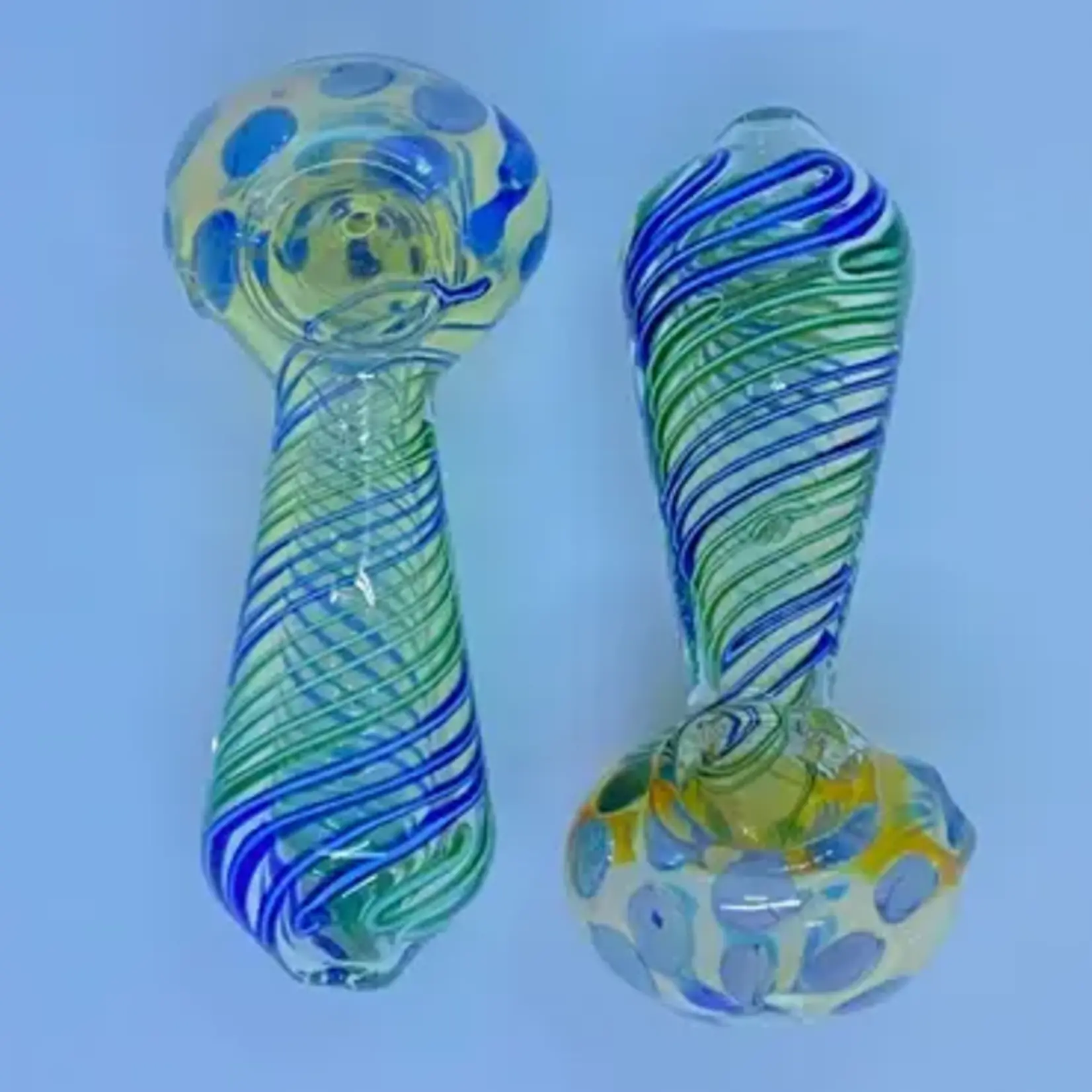 Smokerz Glass SMKZ     4.5" Dot Head Fume Spiral Line           NP52