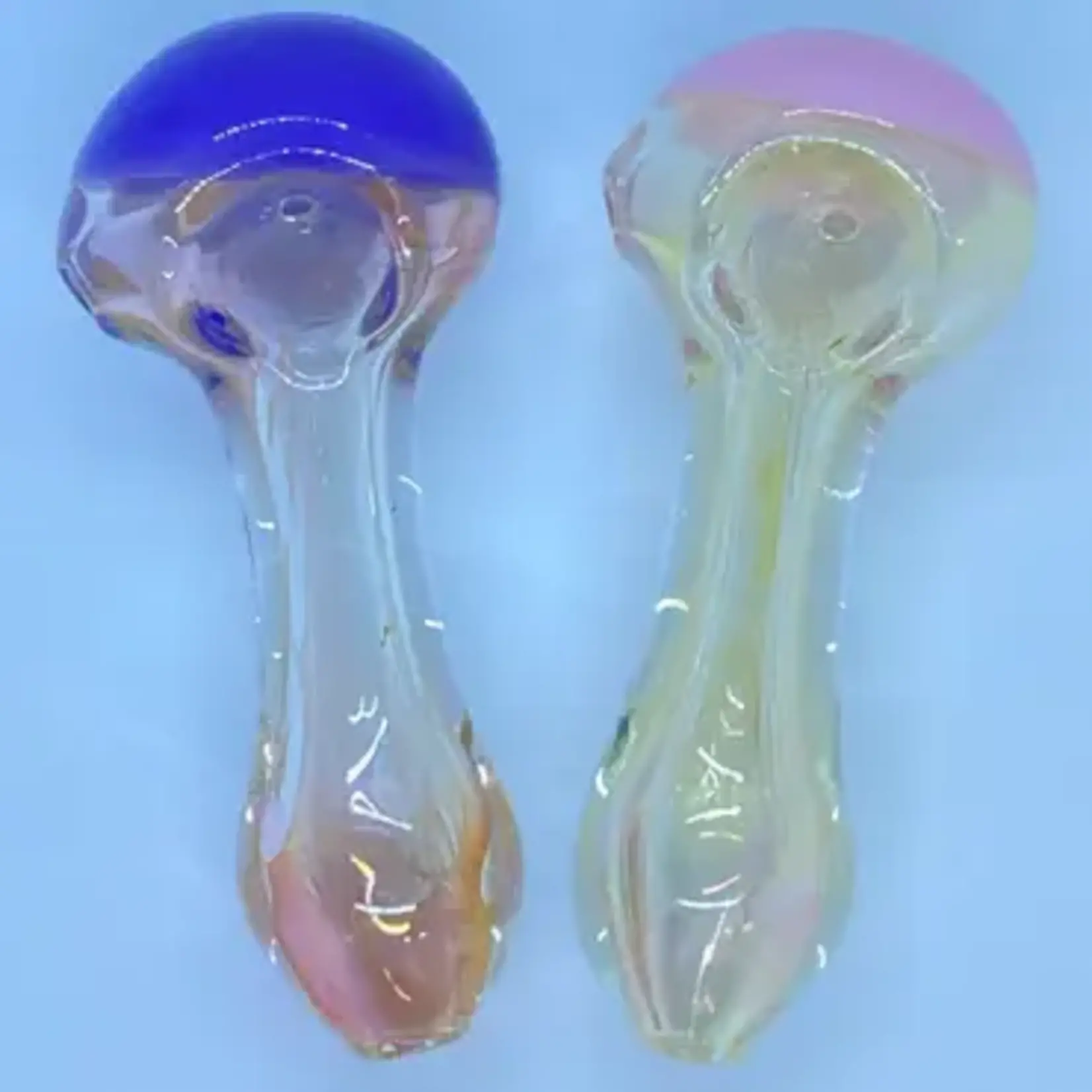Smokerz Glass 4.5" Neon Head Silver/Gold Fumed