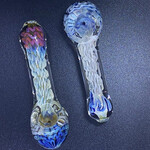 Smokerz Glass 4.5" Premium Silver Fume Color Lines