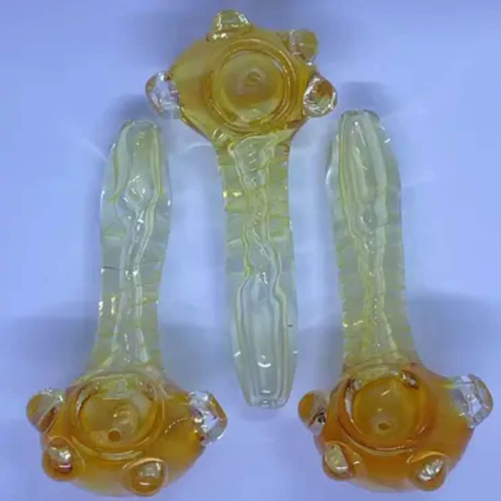 Smokerz Glass 4.5" Silver Fume Swirl Marble Dot Head