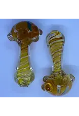 Smokerz Glass SMKZ            4.5" Yellow Fumed Marble Head      C114