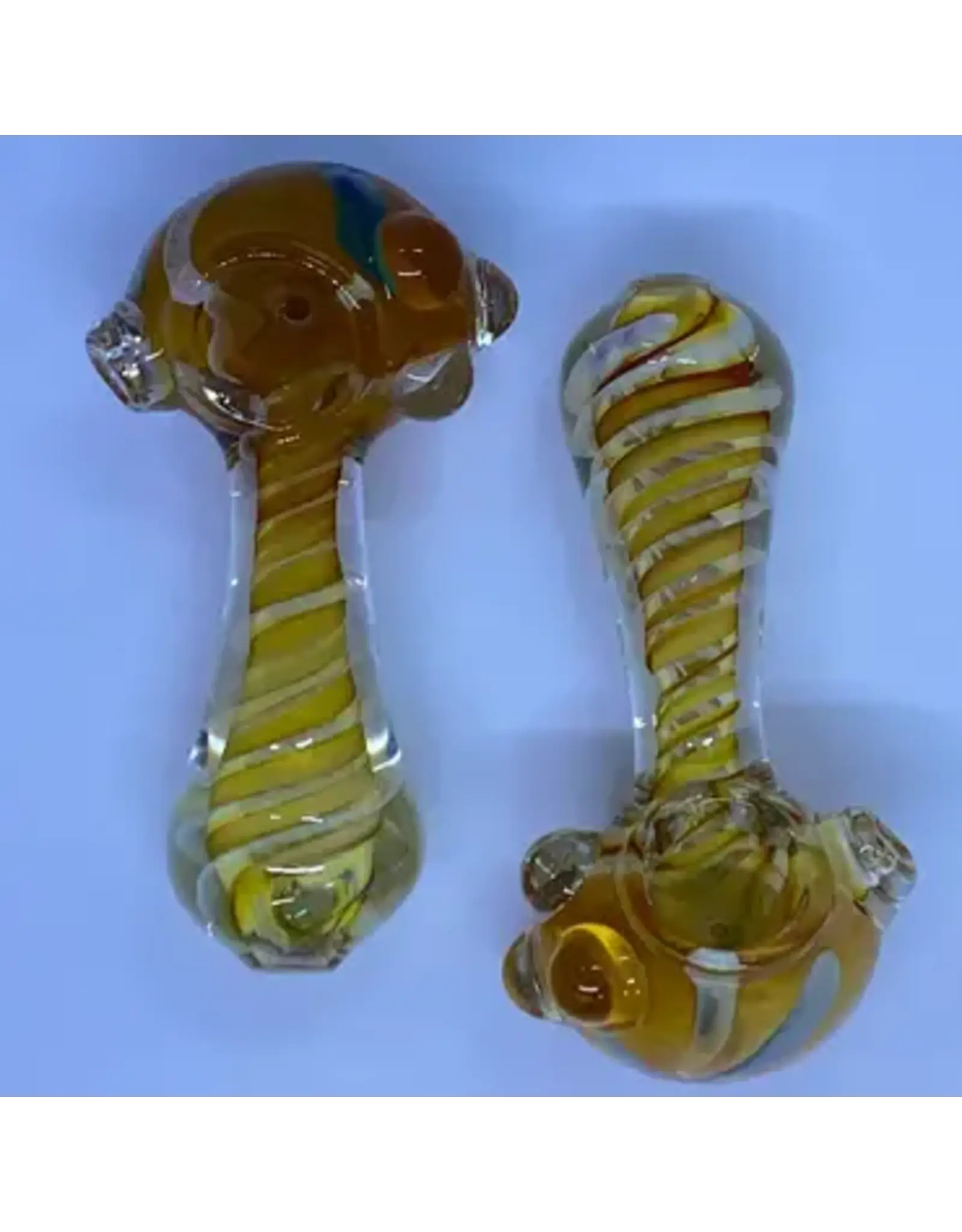 Smokerz Glass SMKZ            4.5" Yellow Fumed Marble Head      C114