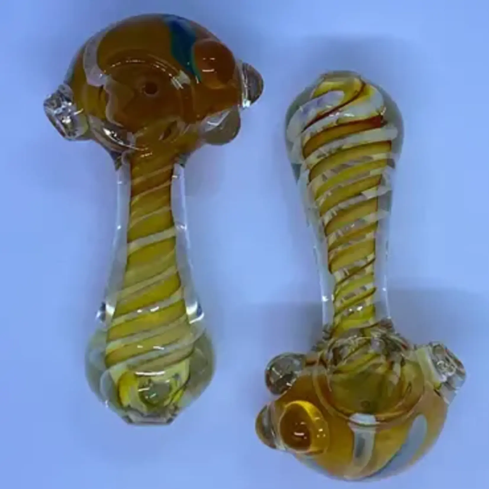 Smokerz Glass SMKZ            4.5" Yellow Fumed Marble Head      C114