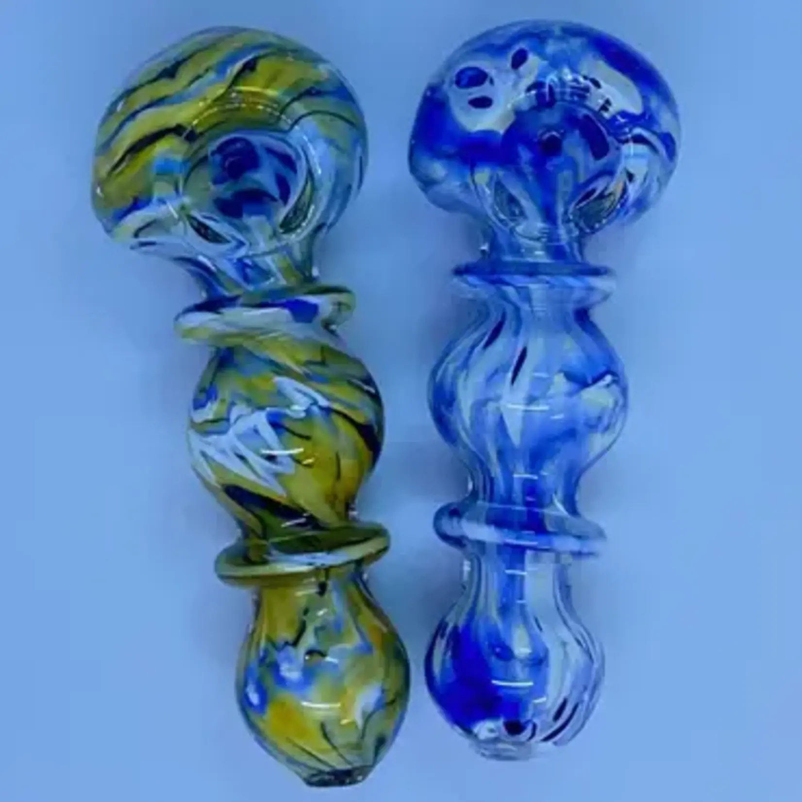 Smokerz Glass SMKZ     5" Double Tube Wave Rim Ball      B140