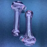 Smokerz Glass SMKZ     5" Pink Tube White Net Marble              NP41