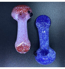 Smokerz Glass SMKZ      5" White and Color Frit Flat Mouth     Y213