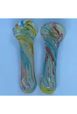Smokerz Glass SMKZ            4" Slyme Color Lines Spoon         B114