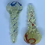 Smokerz Glass SMKZ                3" Twist Color Line Spoon              GA26
