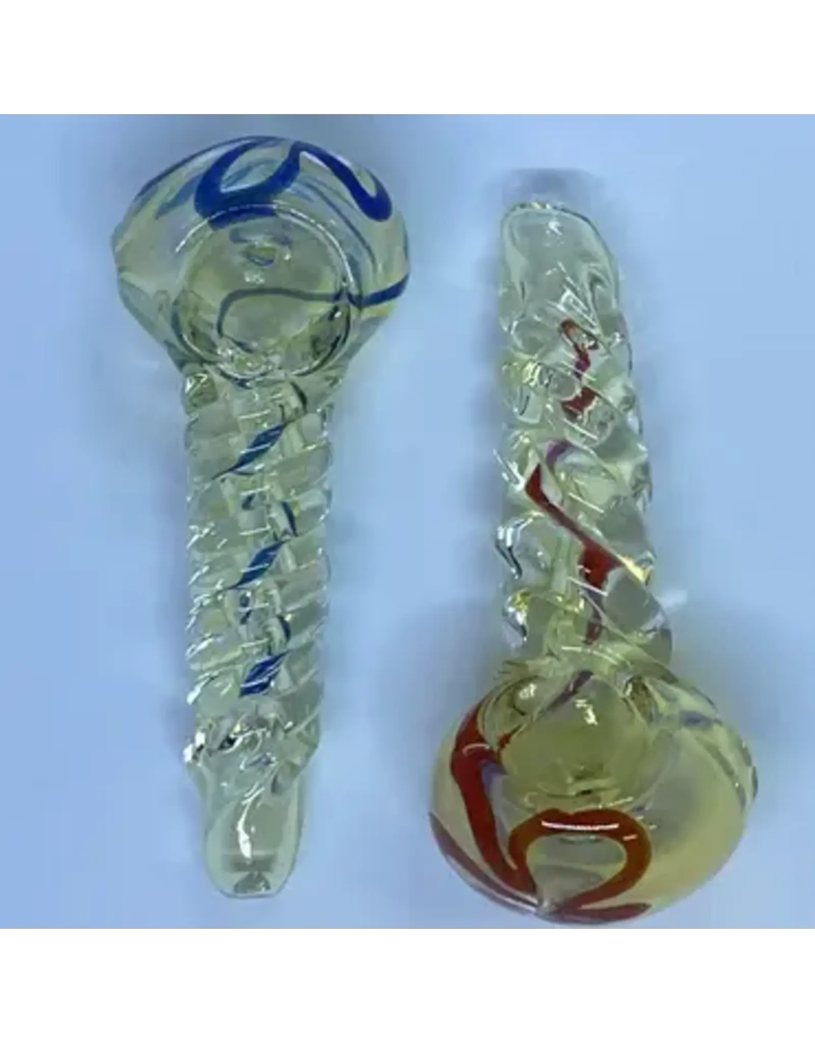 Smokerz Glass SMKZ                3" Twist Color Line Spoon              GA26