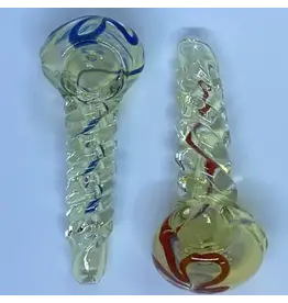 Smokerz Glass SMKZ                3" Twist Color Line Spoon              GA26