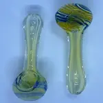 Smokerz Glass SMKZ             4" Color Swirl Head Silver Fume           C103