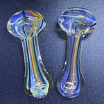 Smokerz Glass SMKZ                  4" Fumed Flat Mouth Rasta Line          R124