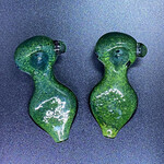 Smokerz Glass 3.5" Green Frit Flat Belly