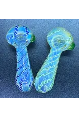 Smokerz Glass 3.5" Silver Fume Net Color Lines
