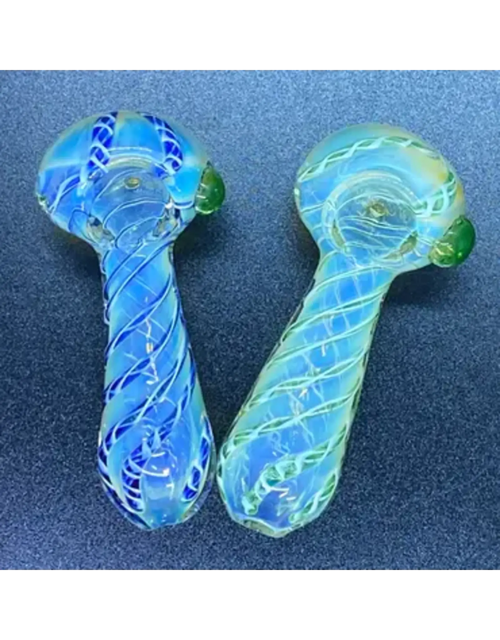 Smokerz Glass 3.5" Silver Fume Net Color Lines