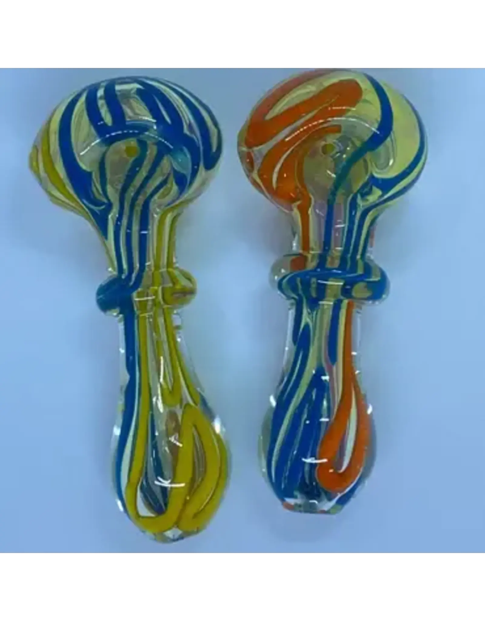 Smokerz Glass 3.5" Rim Color Line Swirl	Title: NP45