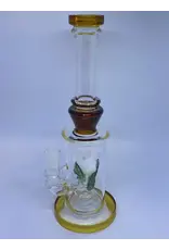 Smokerz Glass SMKZ        11.5" Fancy Rose Perc Water Pipe        WP36