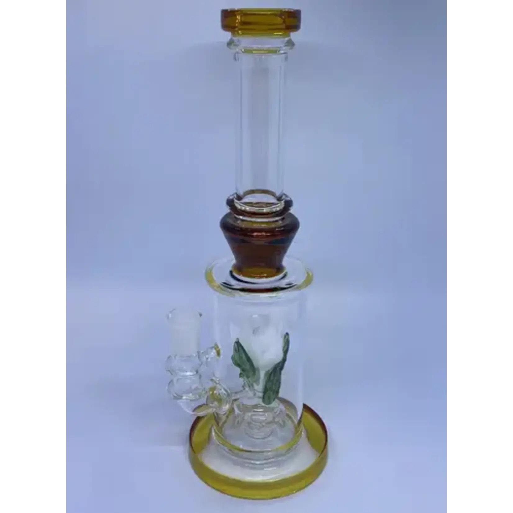 Smokerz Glass SMKZ        11.5" Fancy Rose Perc Water Pipe        WP36