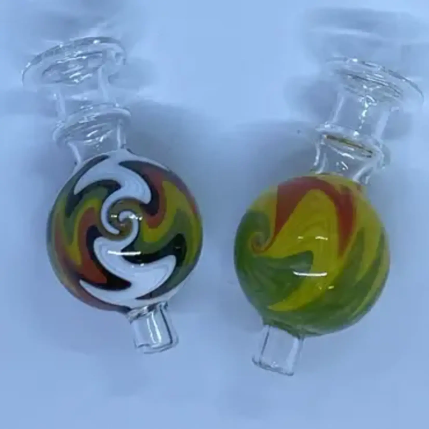 Smokerz Glass SMKZ                 Premium Color Lines Ball Carb Cap                        AC14