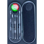 Smokerz Glass 5 Piece Silver Metal Tool Set