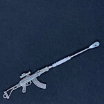 Smokerz Glass AK47 Metal Tool 5"