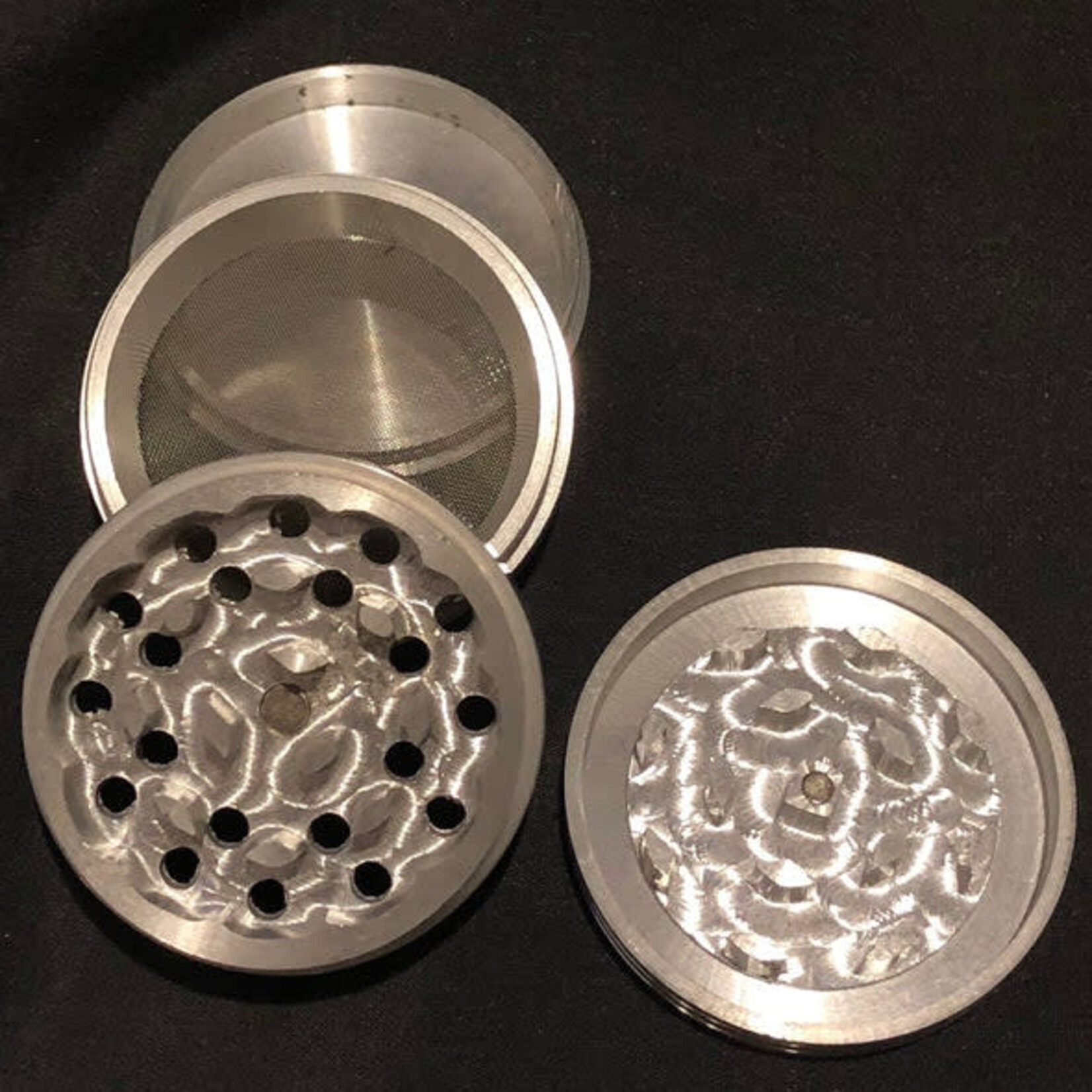 Smokerz Glass Silver Medium Grinder