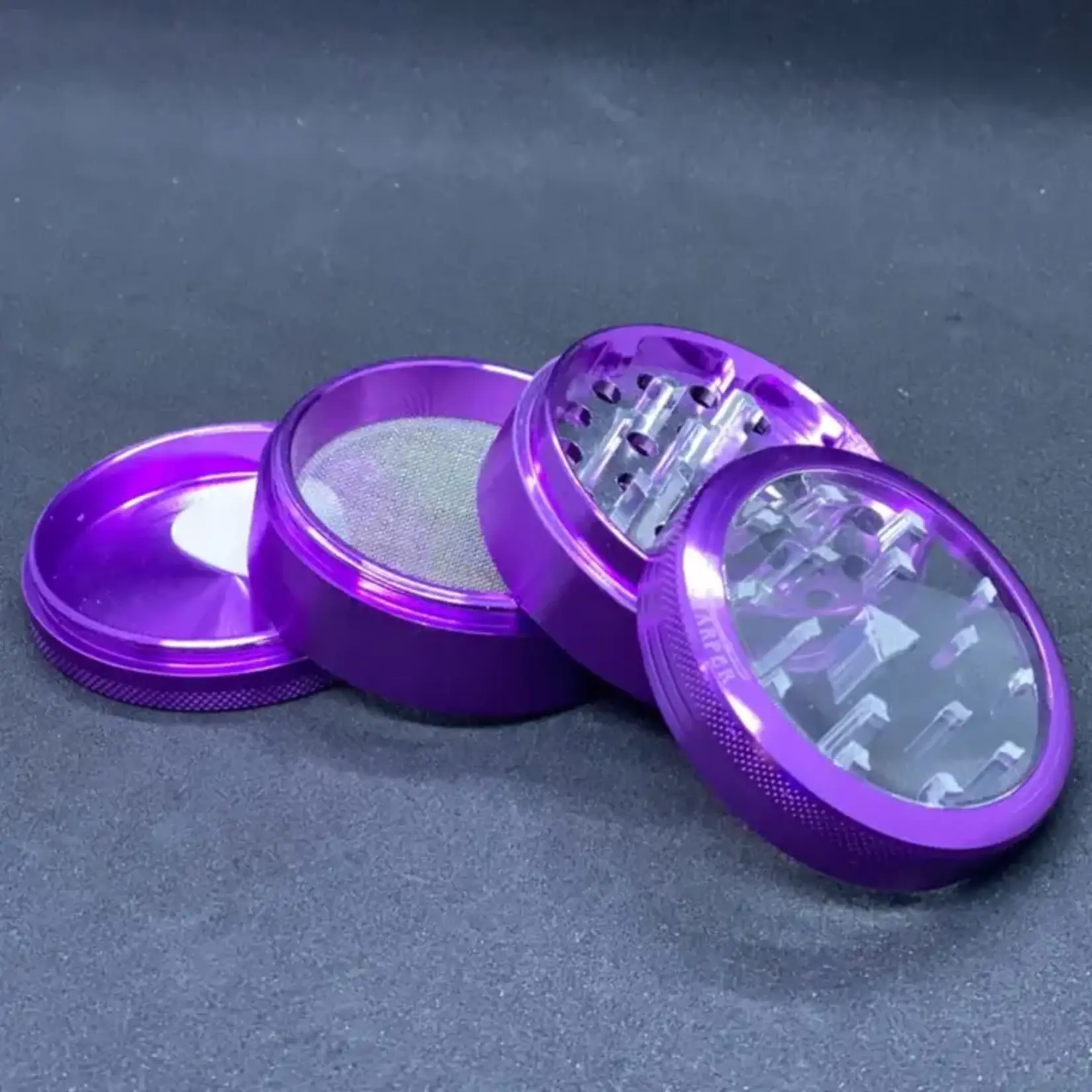 Smokerz Glass SMKZ                  Large Acrylic & Metal Lid 4 Part Grinder                    G109