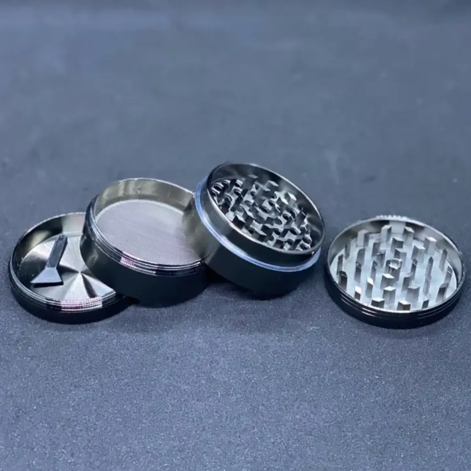 Smokerz Glass SMKZ                Large Gunmetal 4 Part Grinder               G101