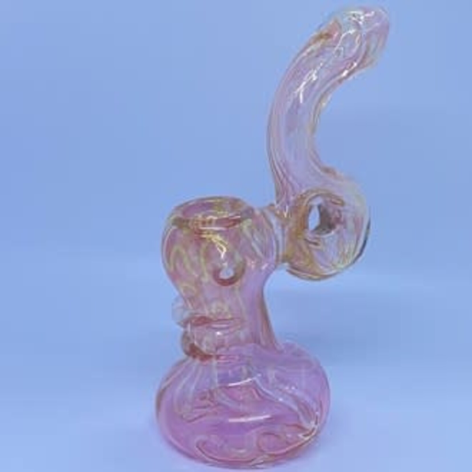 Smokerz Glass SMKZ                 7.5" Gold Fumed Donut Hole Medium Bubbler            GA04