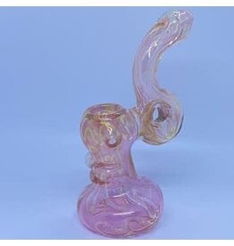 Smokerz Glass SMKZ                 7.5" Gold Fumed Donut Hole Medium Bubbler            GA04