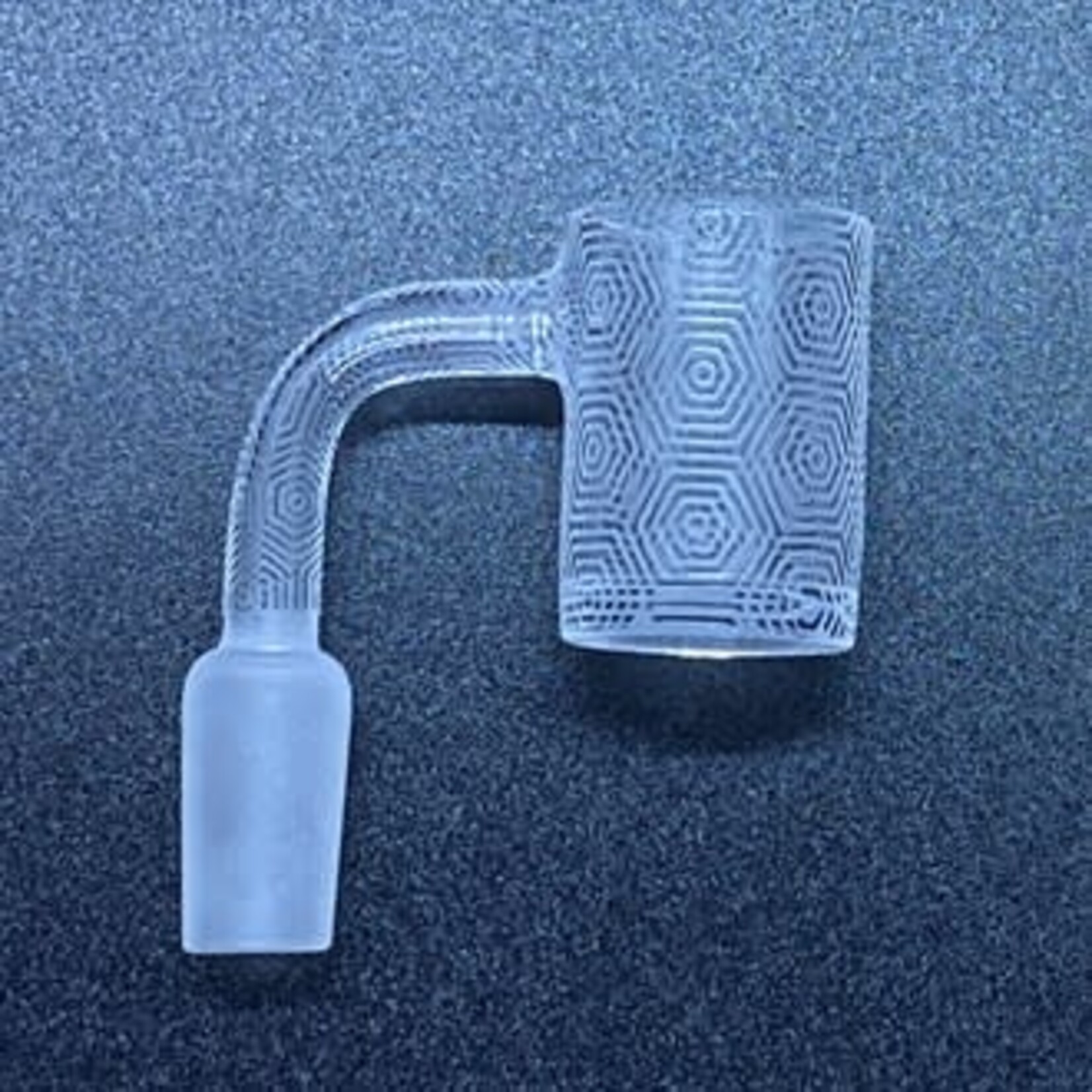 Smokerz Glass SMKZ                 14mm Male Engraved Frosted Banger Design A                 QL01