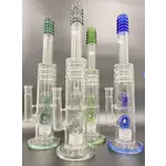 Smokerz Glass SMKZ 16" Donut Crystal Perc Water Pipe WP81