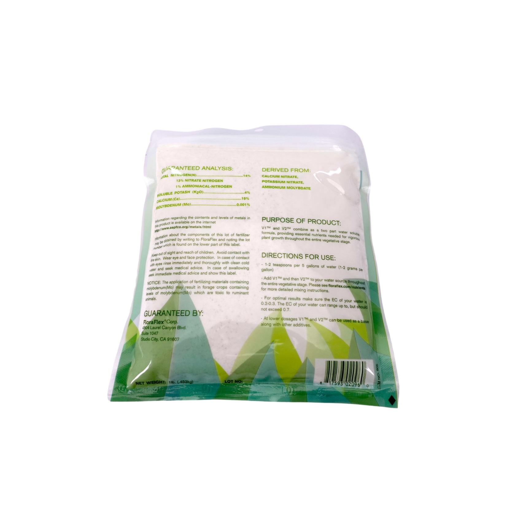 Floraflex V1™ Vegatative part 1  | 1lb Bag |  14-0-4  | 1lb Bag FloraFlex   FF805
