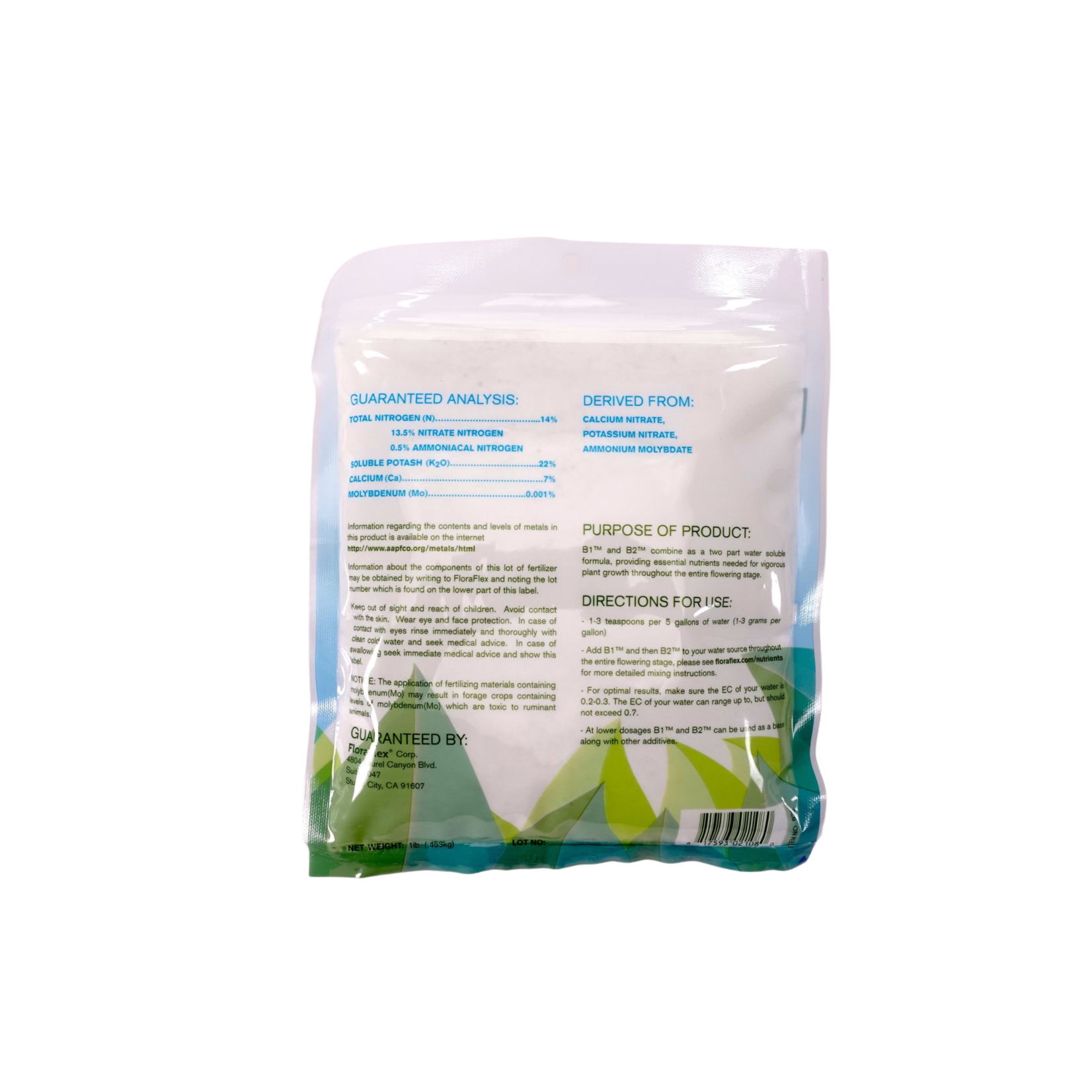 Floraflex B1™ Bloom part 1  | 1lb Bag |  14-0-22  | 1lb Bag FloraFlex   FF829