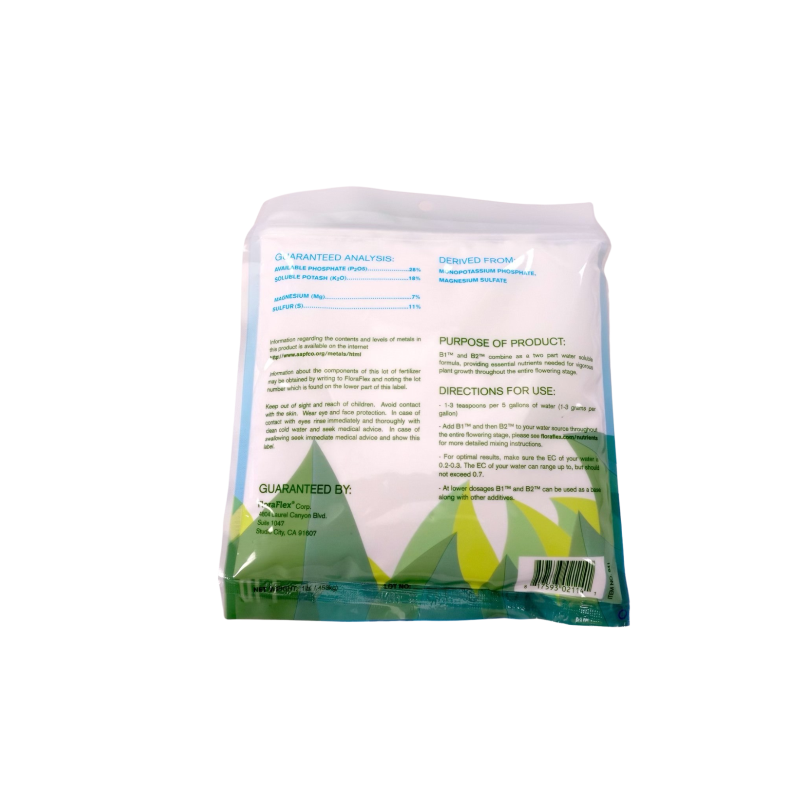 Floraflex B2™ Bloom part 2  | 1lb Bag |  0-22-18  | 1lb Bag FloraFlex   FF841
