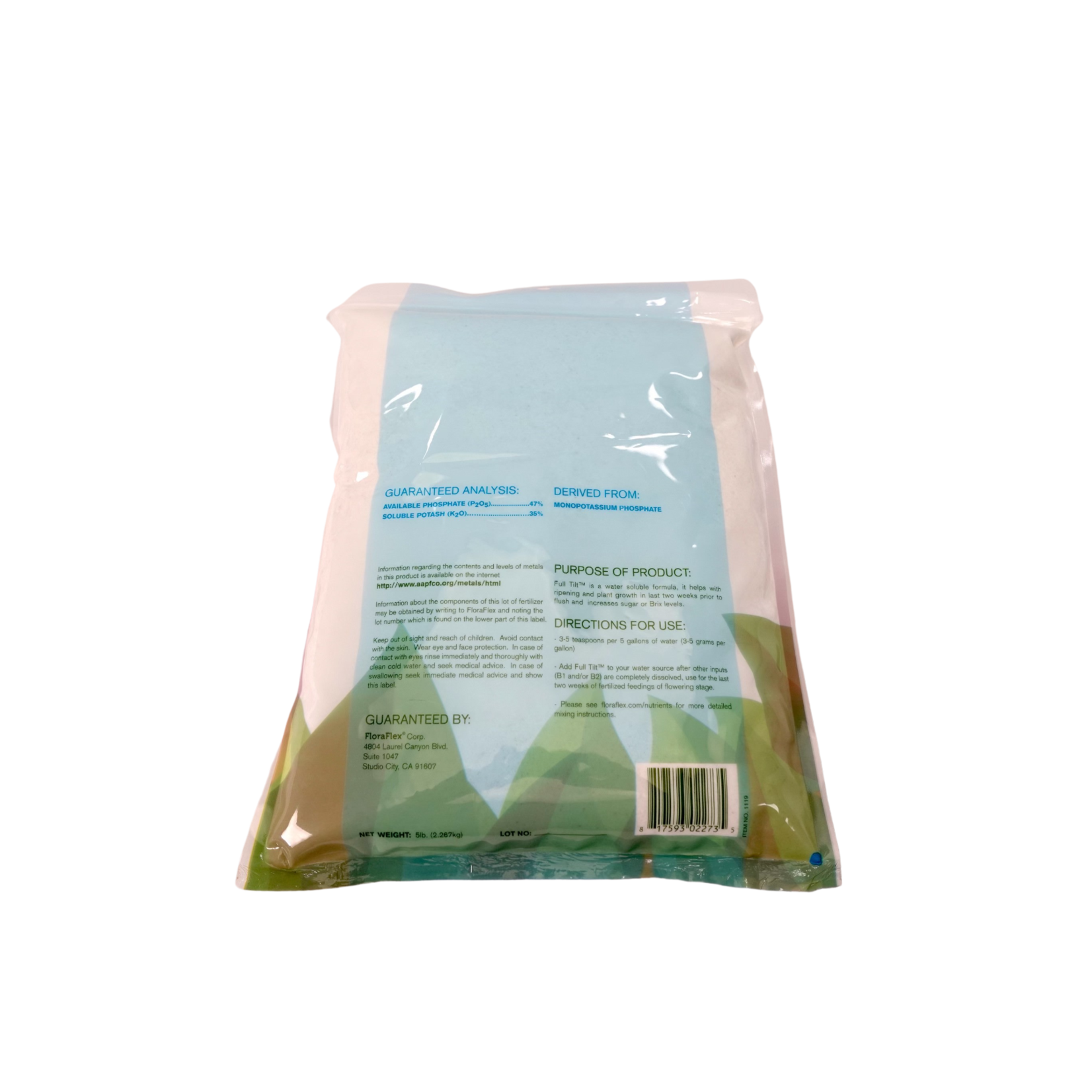 Floraflex Full Tilt™ Late Bloom Ripener  0-47-35|  5lb Bag Floraflex FF1119