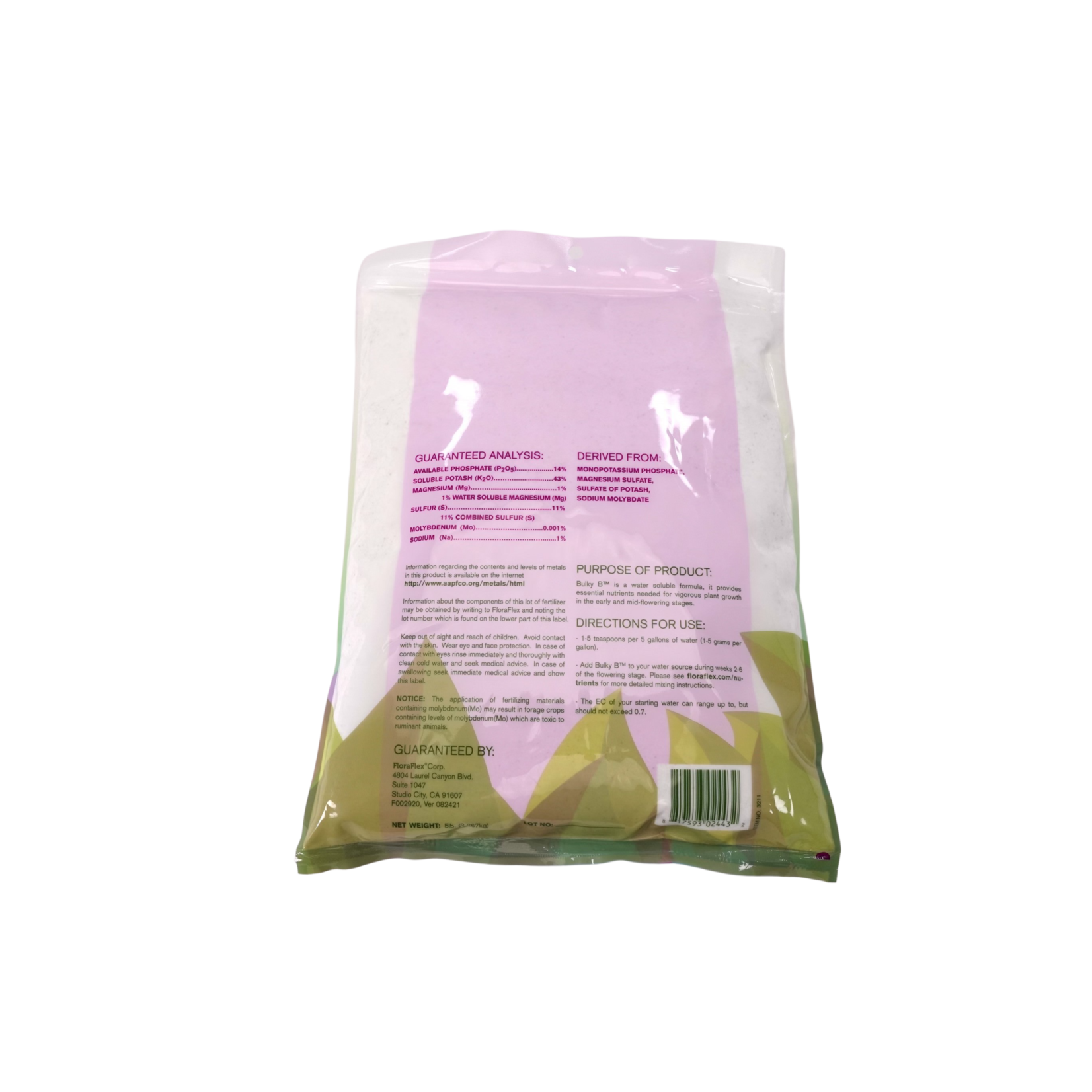 Floraflex Bulky B™ Bloom Stimulator   0-14-43 |  5lb Bag Floraflex FF3211
